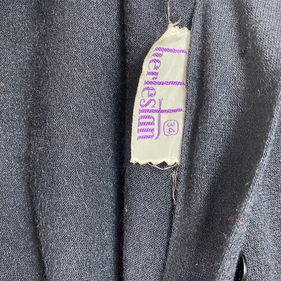 VINTAGE HERLESTAN Fringe Button Down Cardigan - Picture 2 of 6